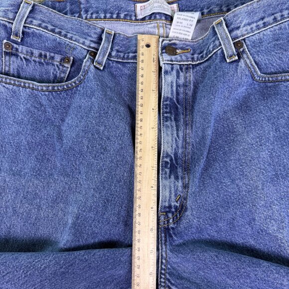 Levi Strauss Signature Mens Jeans 38x30 Blue Denim Relaxed Fit Straight Leg F054 - Picture 9 of 12